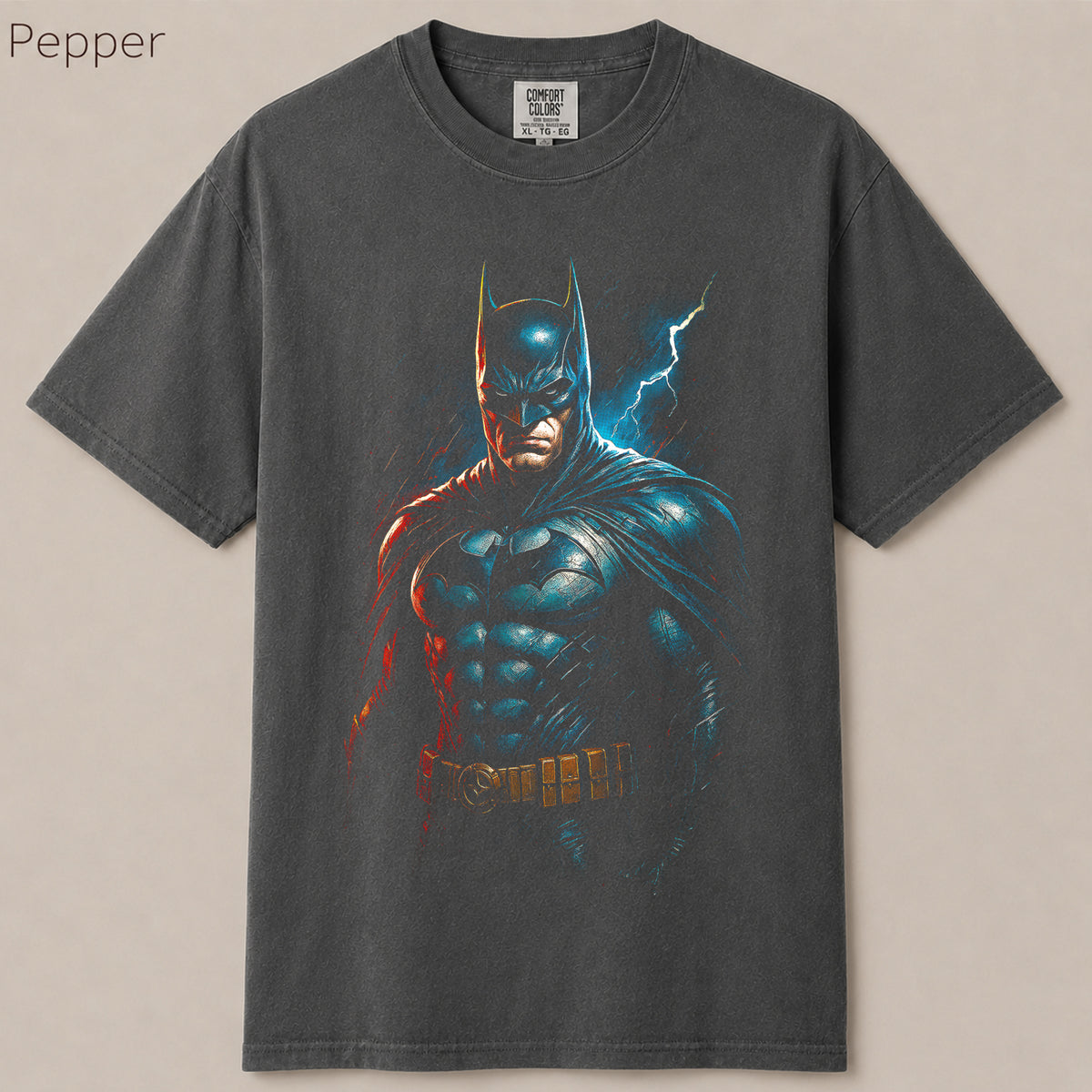 Batman Dark Knight Lightning Graphic Tee