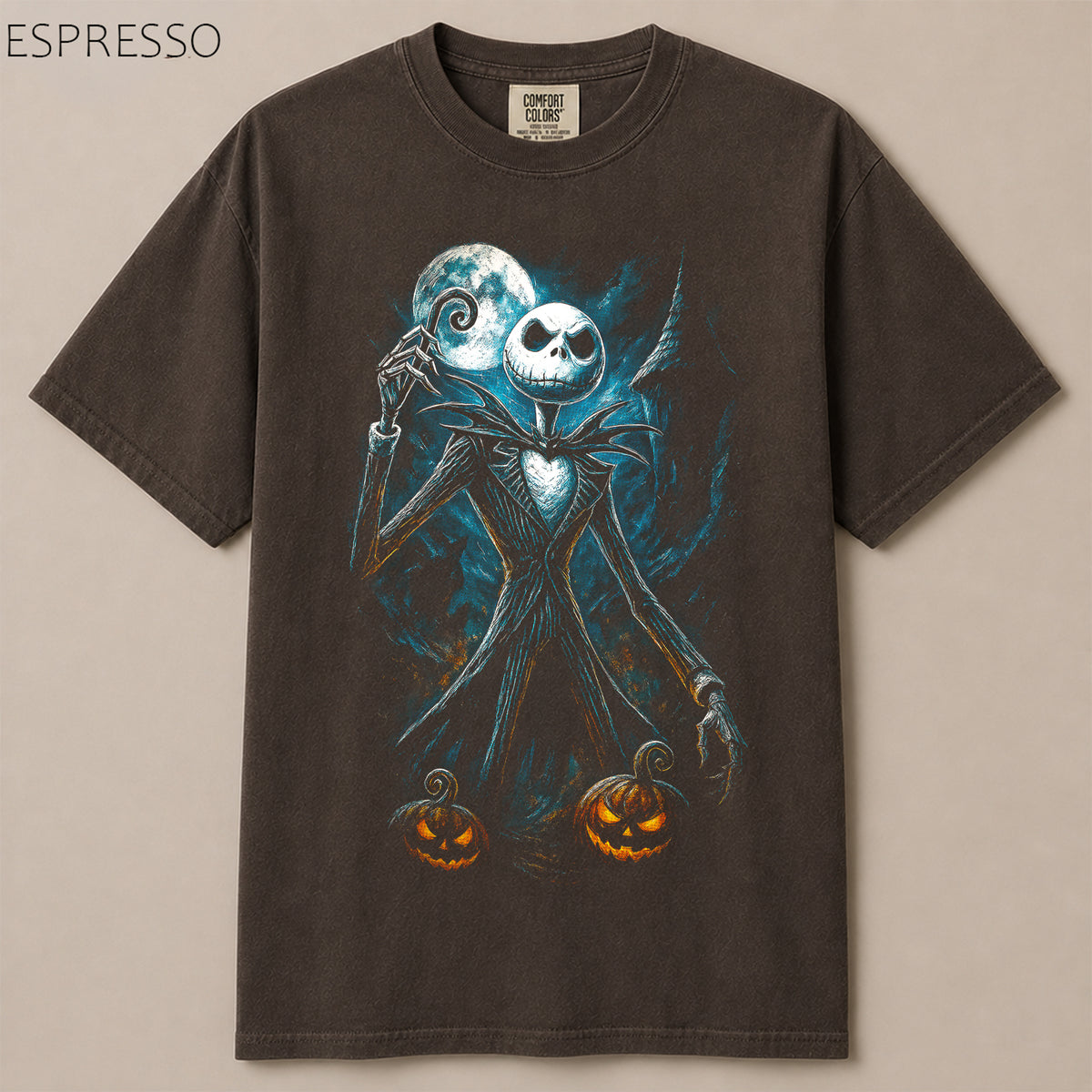 Skeleton Pumpkin King Moonlight Graphic Tee