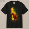 Joker Stairs Dance Red Suit Movie Graphic Tee - Gotham City