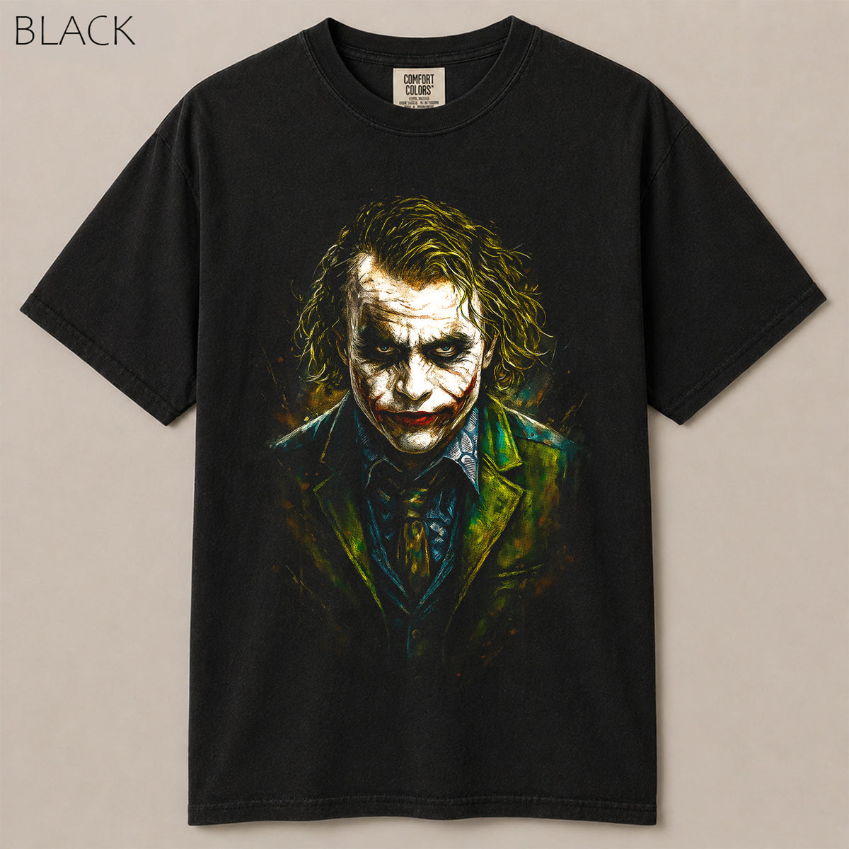 Dark Knight Joker Face Paint Villain Graphic Tee