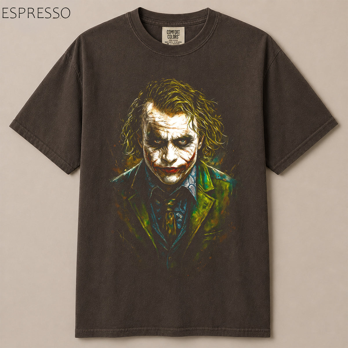 Dark Knight Joker Face Paint Villain Graphic Tee