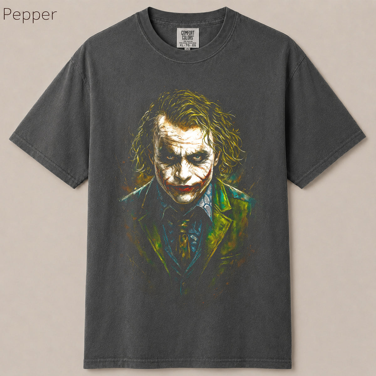 Dark Knight Joker Face Paint Villain Graphic Tee