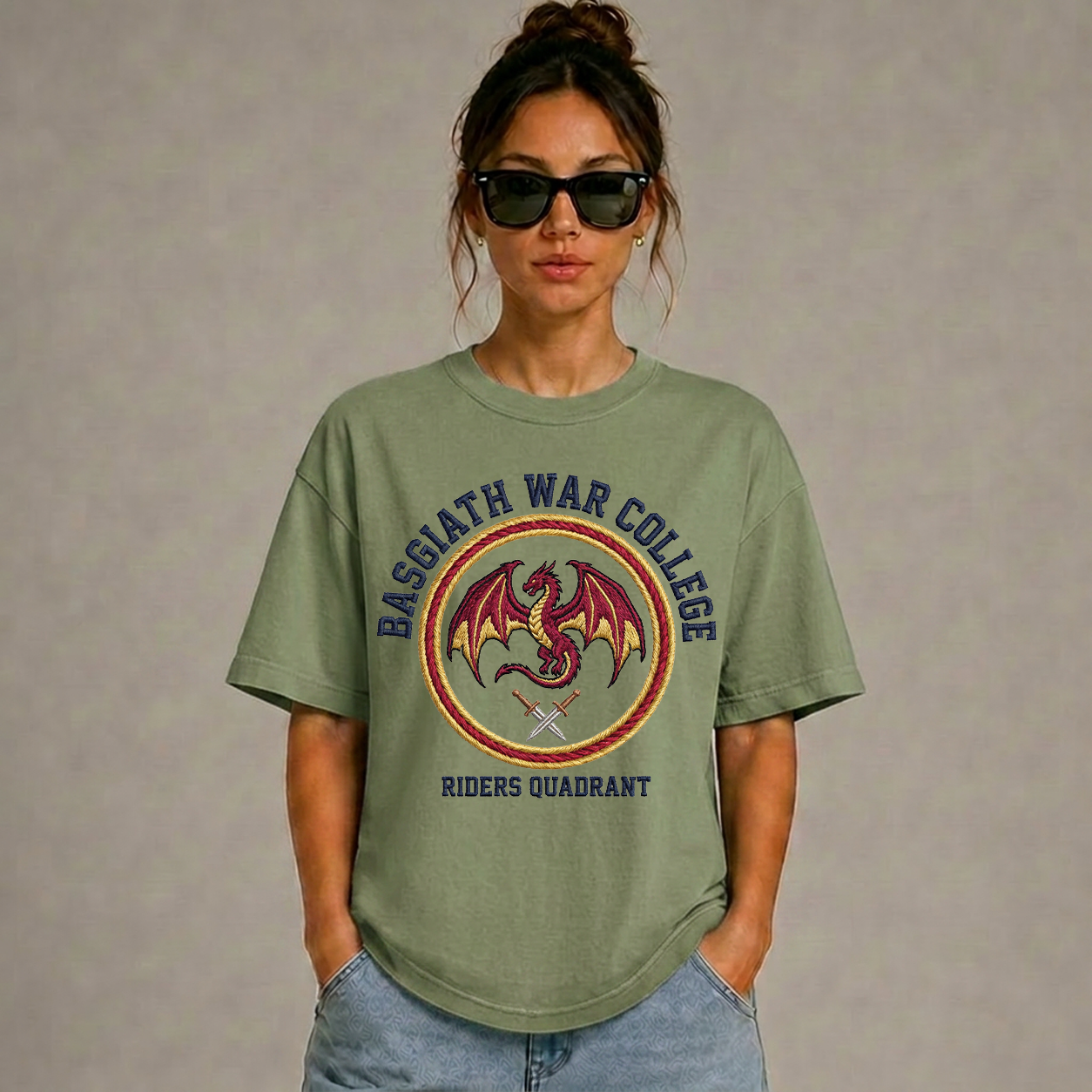 Basgiath War College Embroidered Look T-Shirt