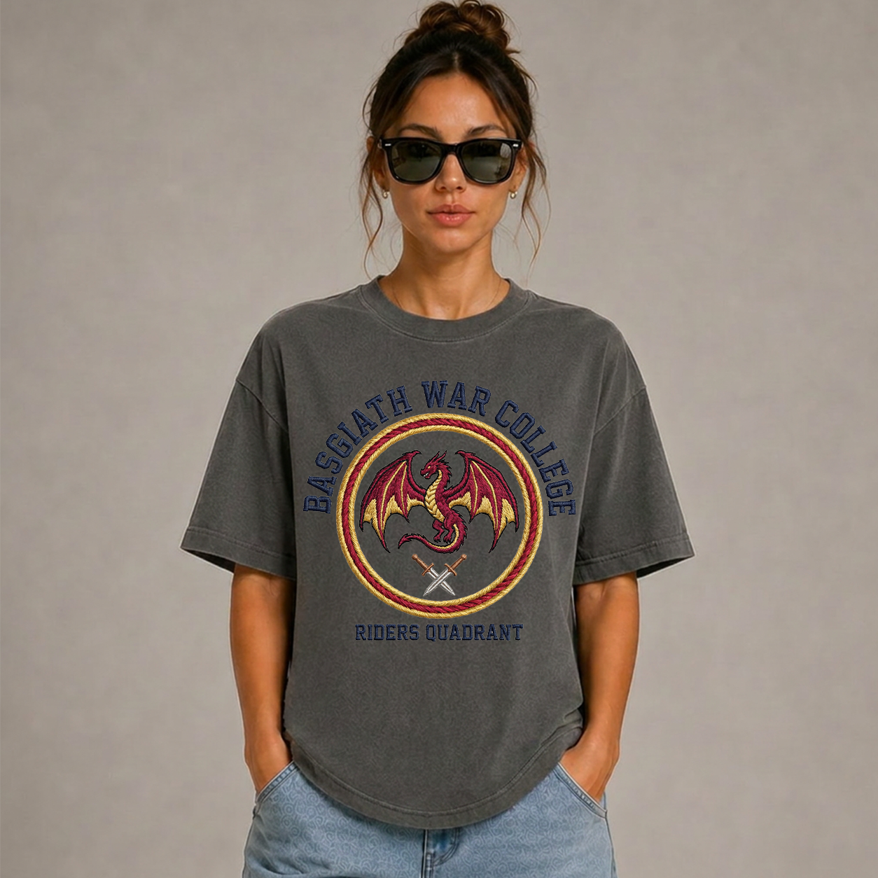 Basgiath War College Embroidered Look T-Shirt