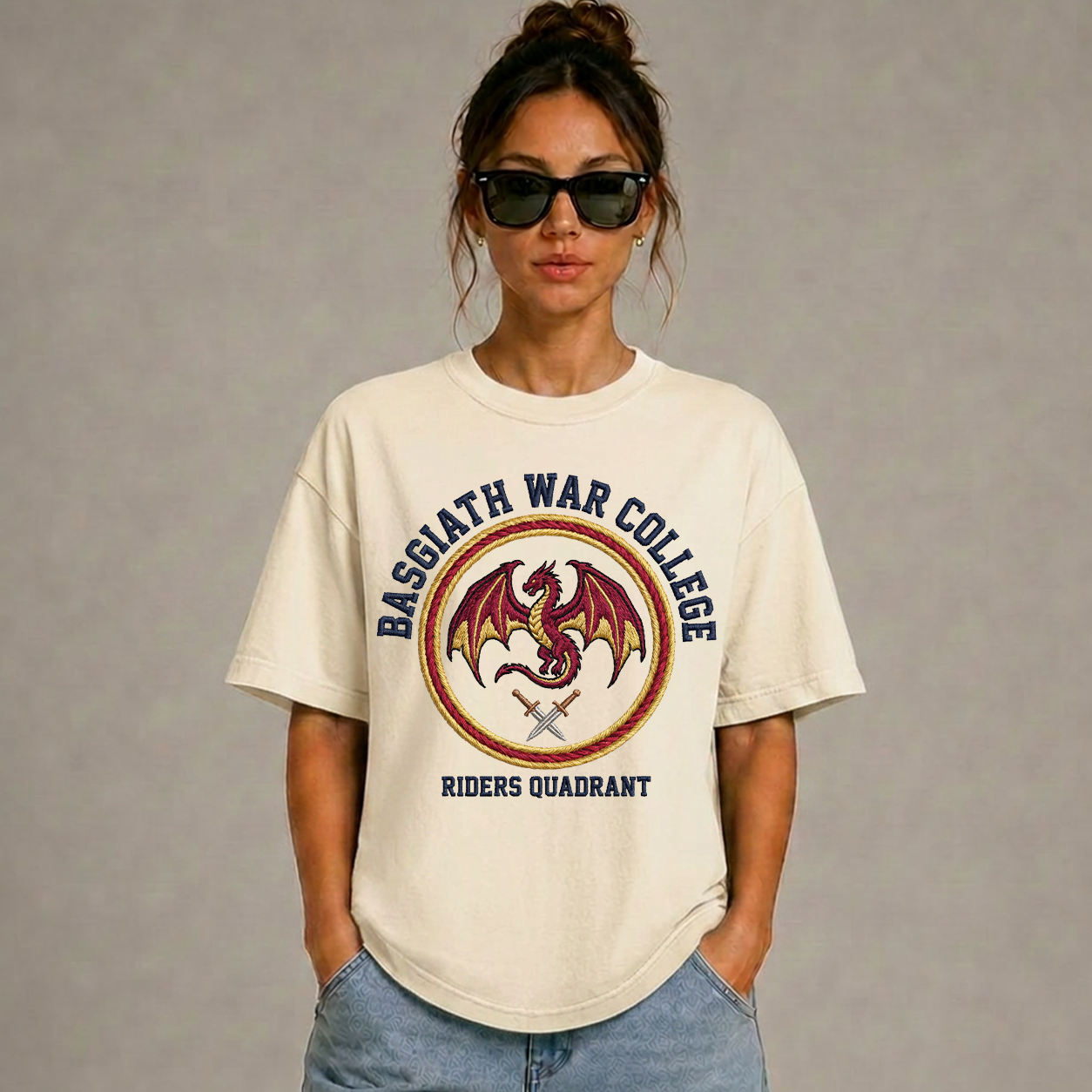 Basgiath War College Embroidered Look T-Shirt