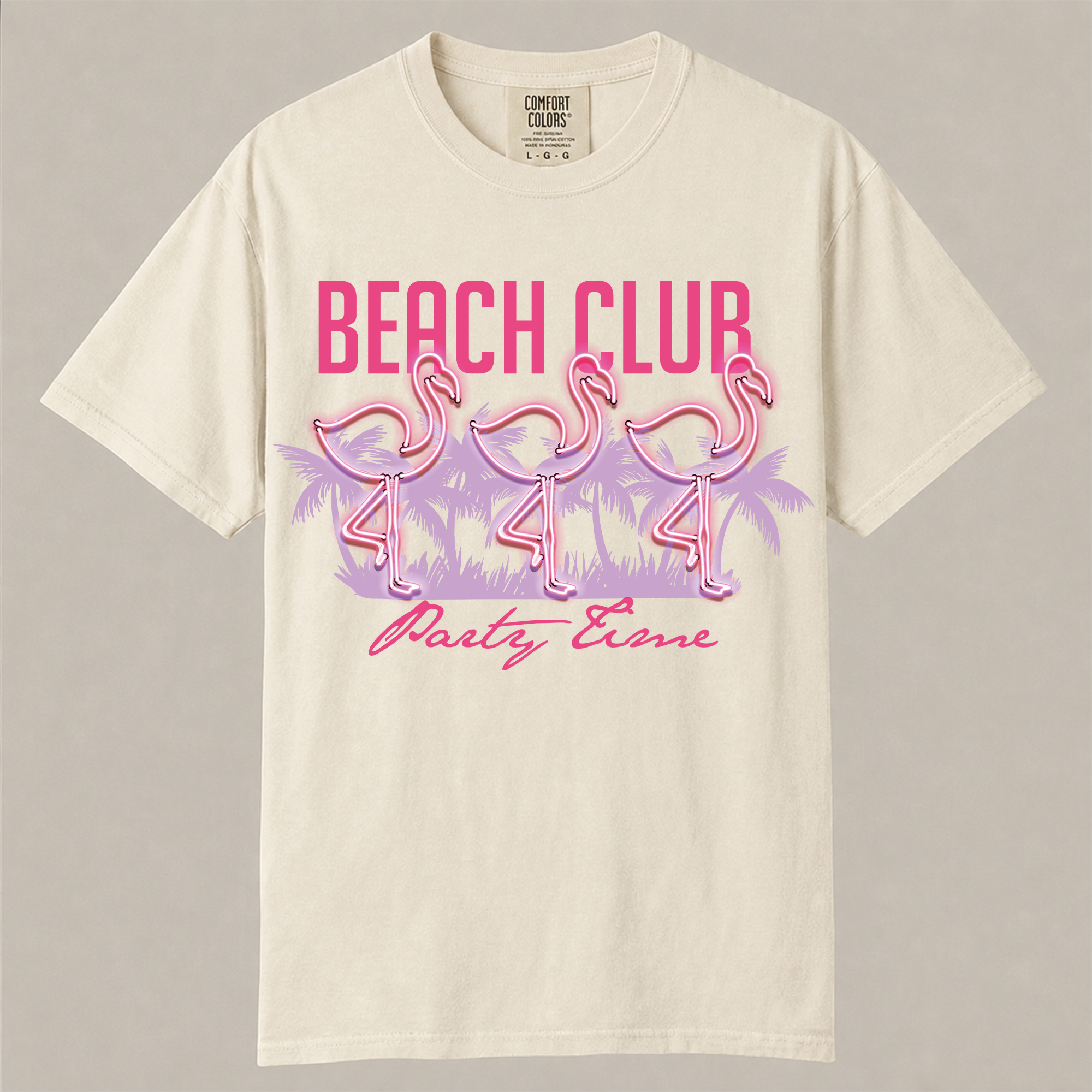 Neon Flamingo Beach Club T-Shirt