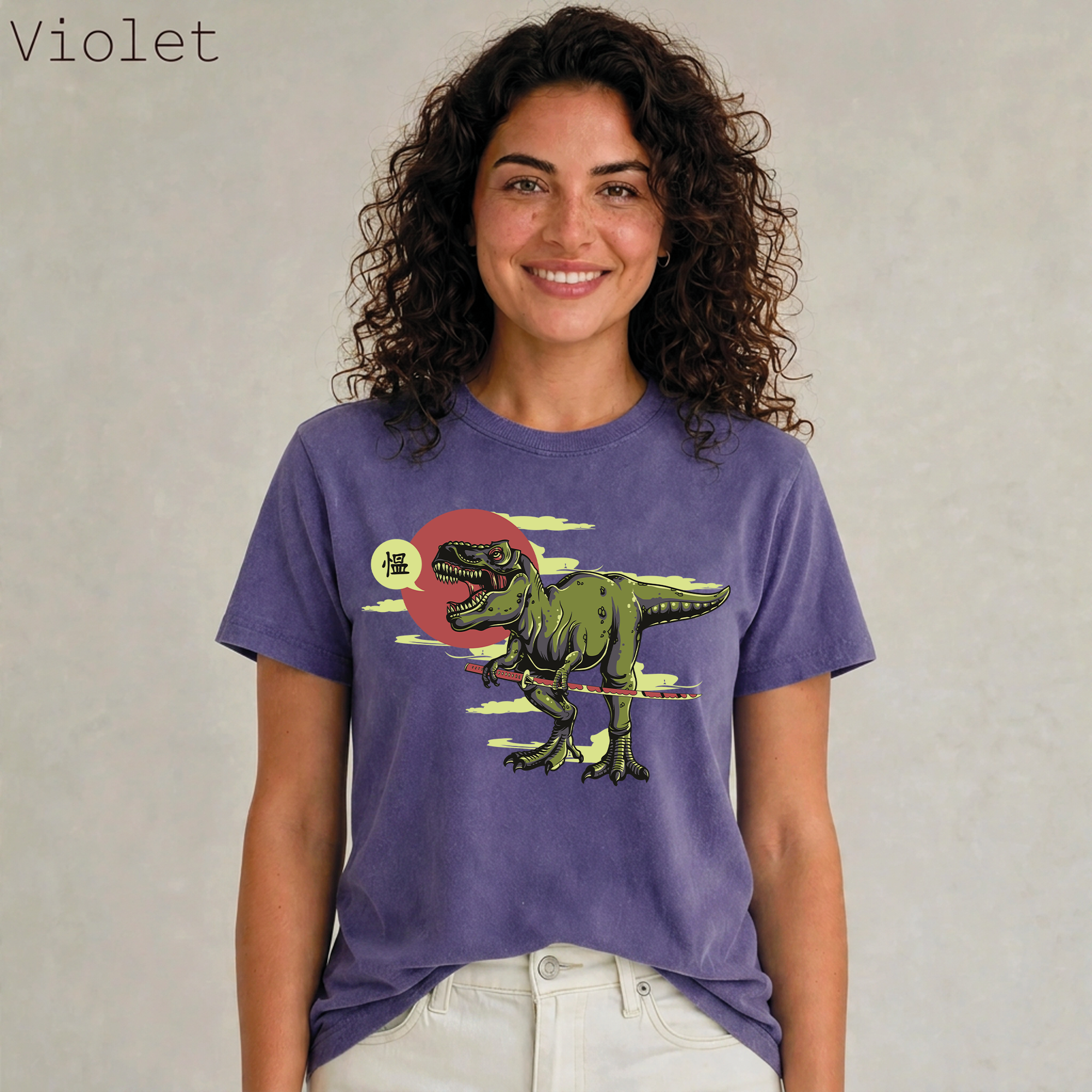 Samurai T-Rex Dinosaur T-Shirt