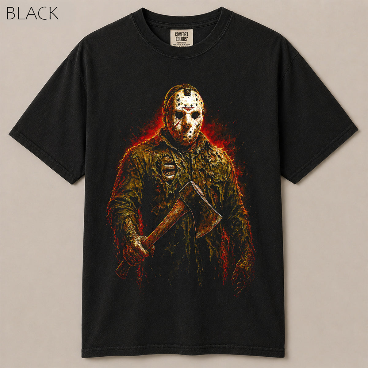 Jason Hockey Mask Horror Axe Graphic Tee
