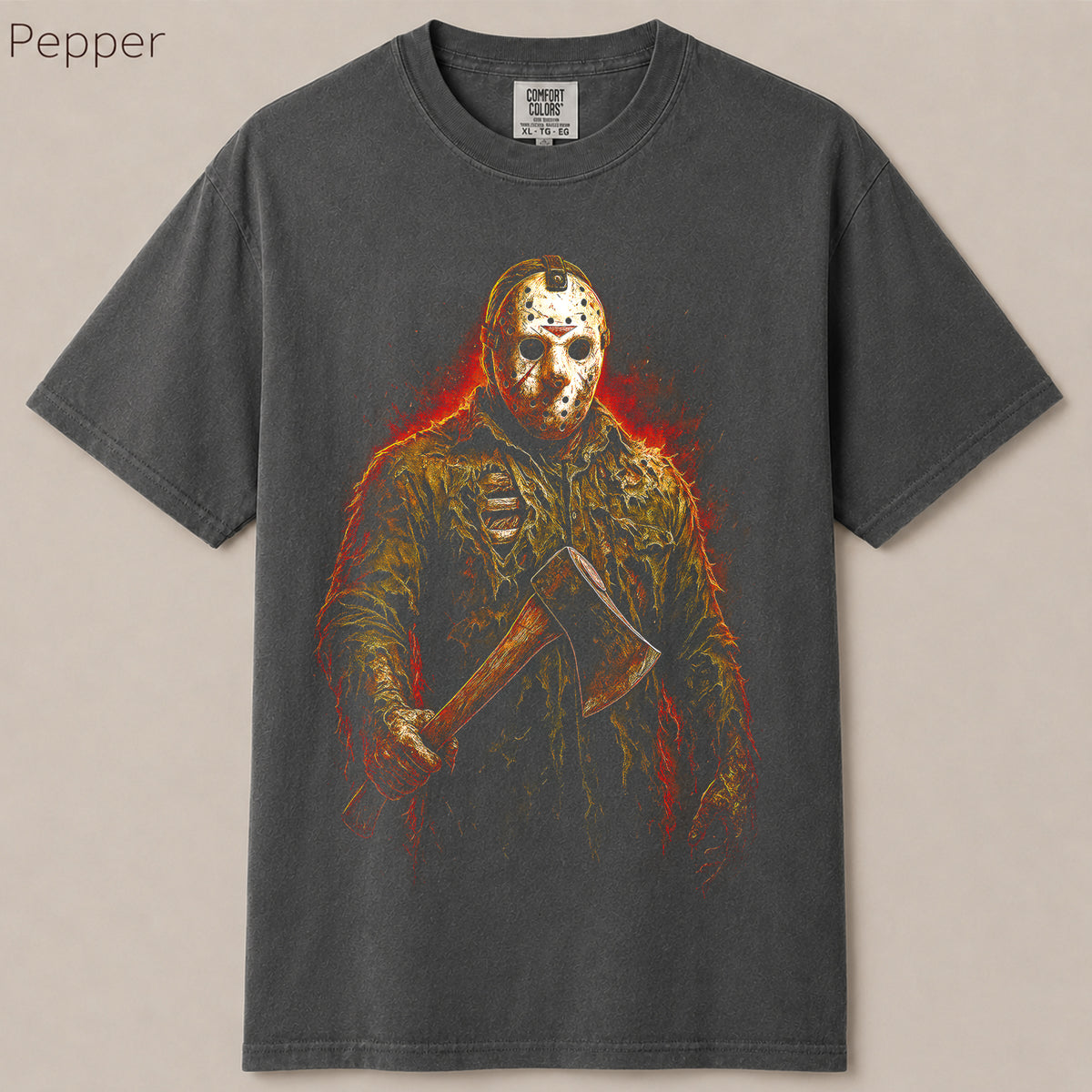Jason Hockey Mask Horror Axe Graphic Tee