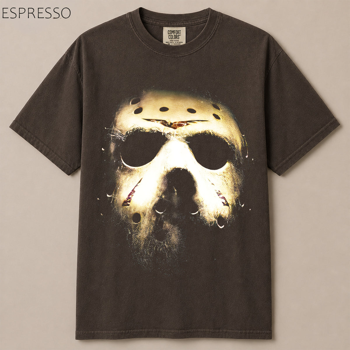 Jason Hockey Mask Big Face Horror Graphic Tee