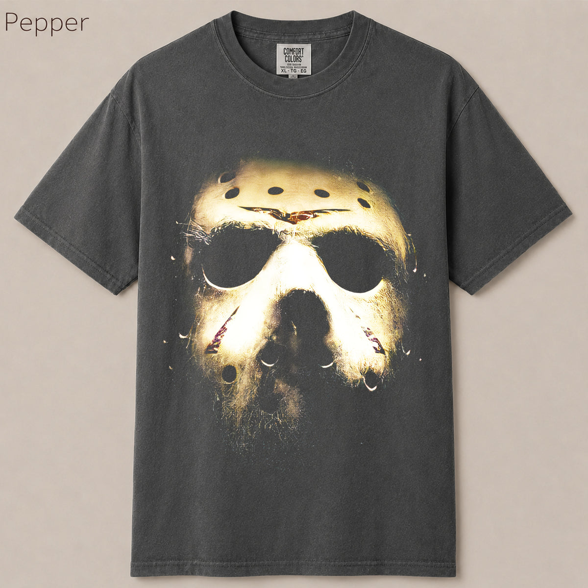 Jason Hockey Mask Big Face Horror Graphic Tee