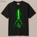 Deathly Hallows Wand Green Flame Magic Graphic Tee
