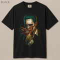 Damaged Joker Green Hair Hand Smile Graphic Tee