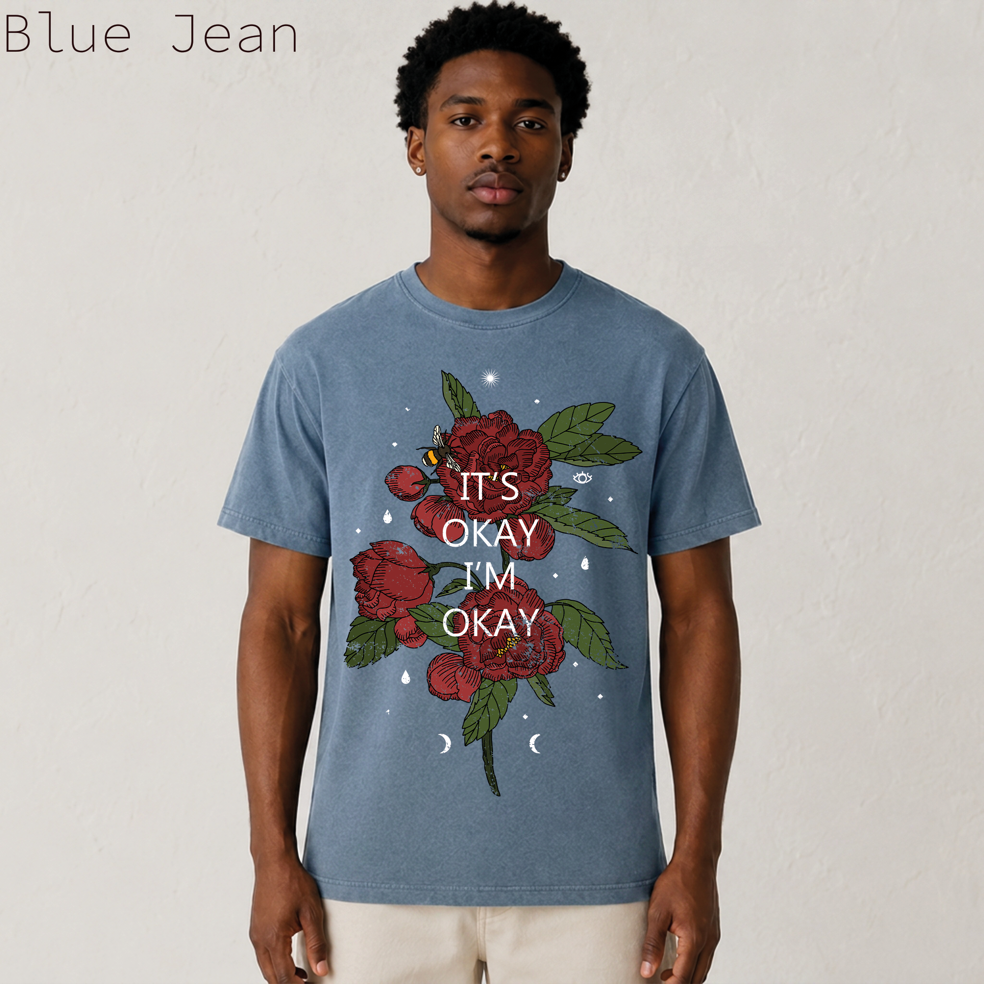 It's Okay I'm Okay Floral Graphic Tee