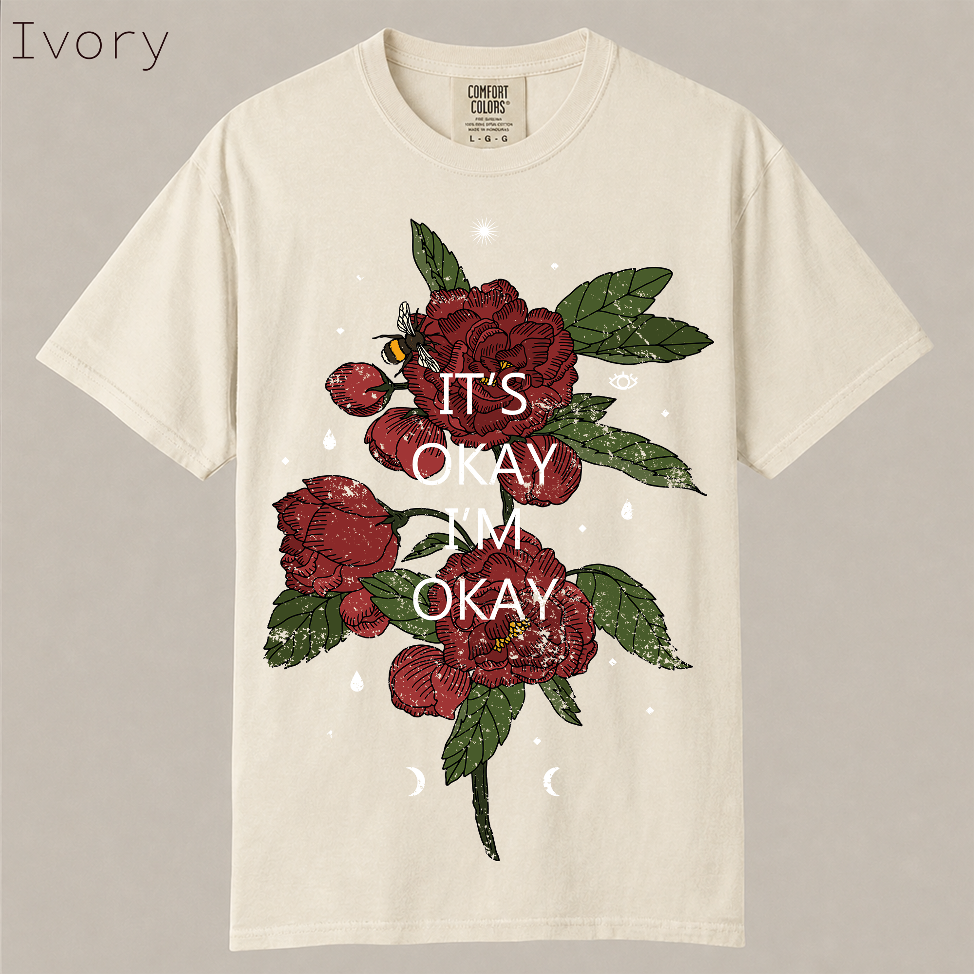 It's Okay I'm Okay Floral Graphic Tee
