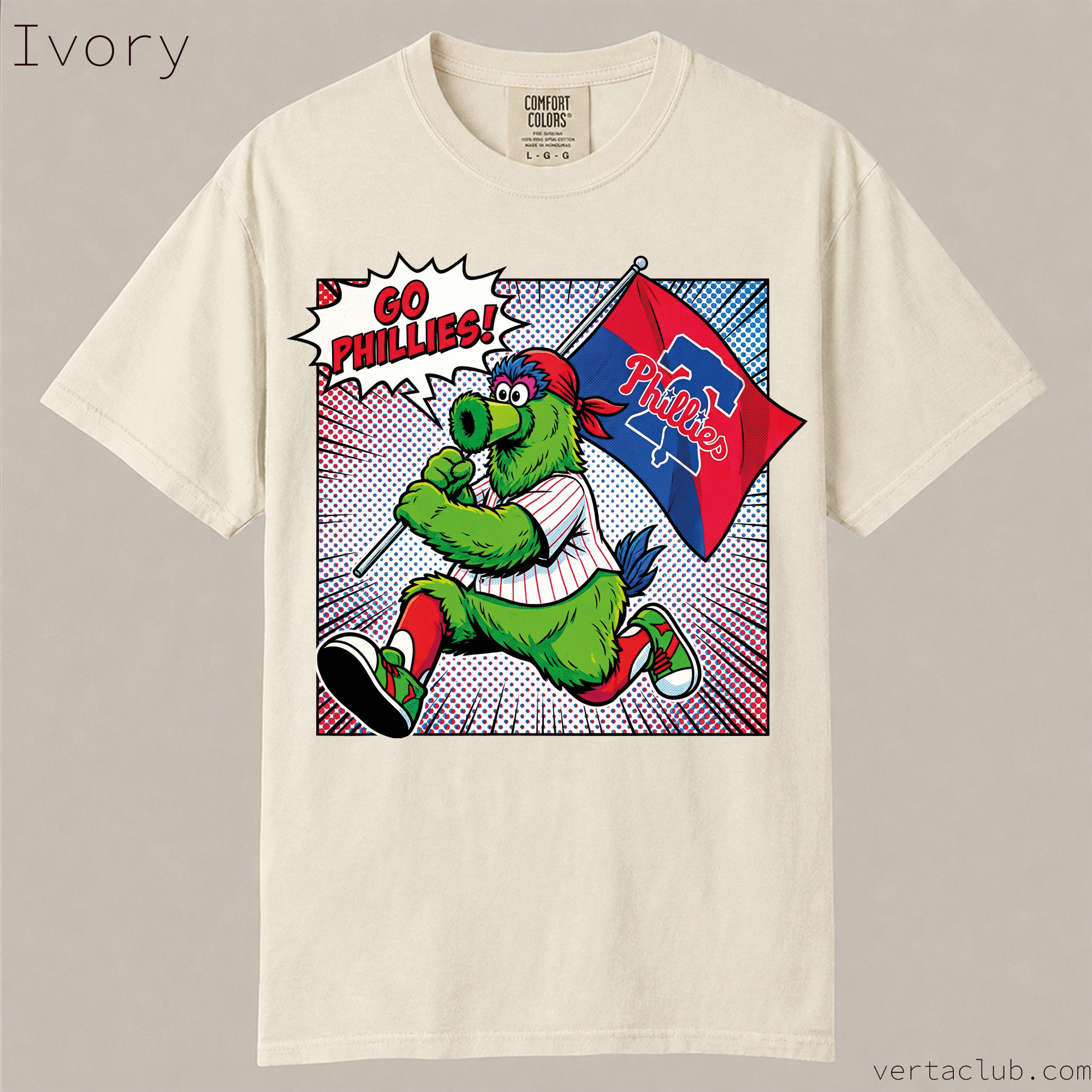 Go Philadelphia Mascot Flag Comic Graphic Tee