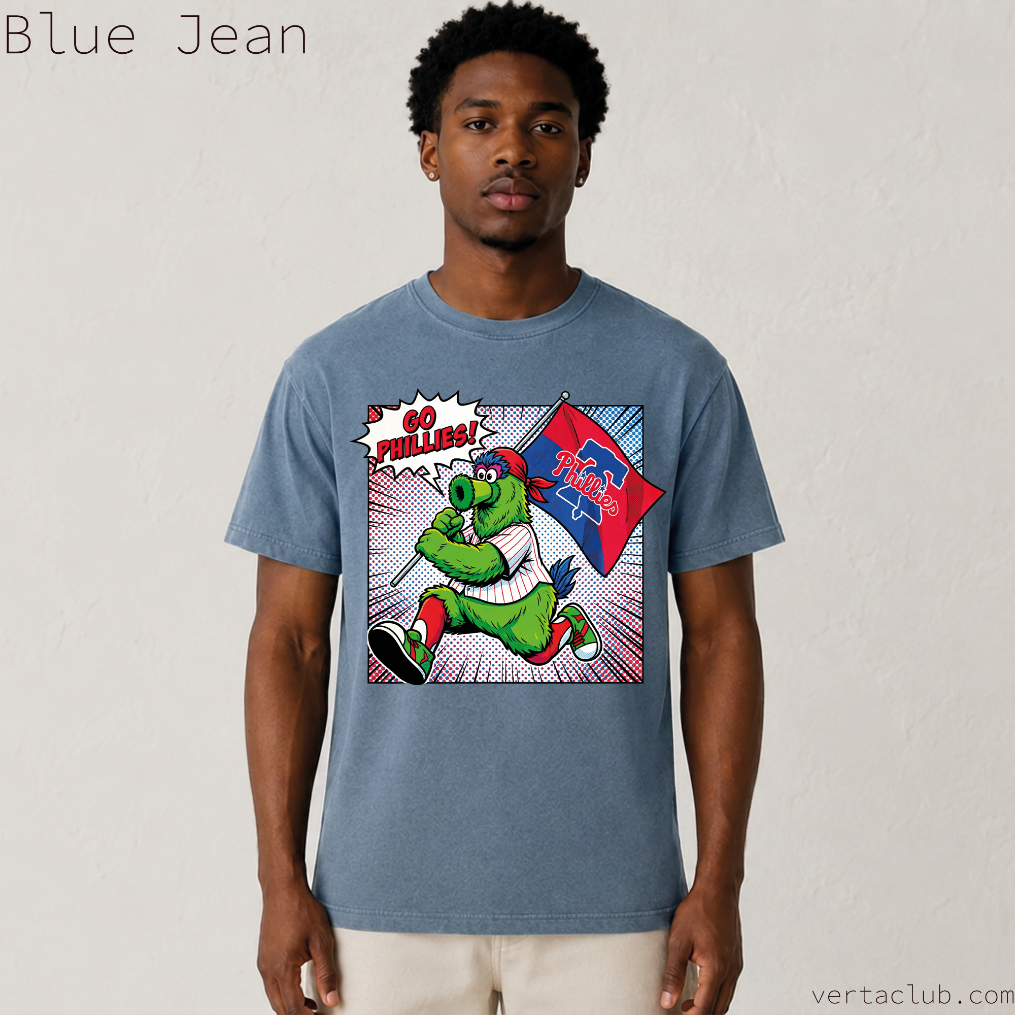 Go Philadelphia Mascot Flag Comic Graphic Tee