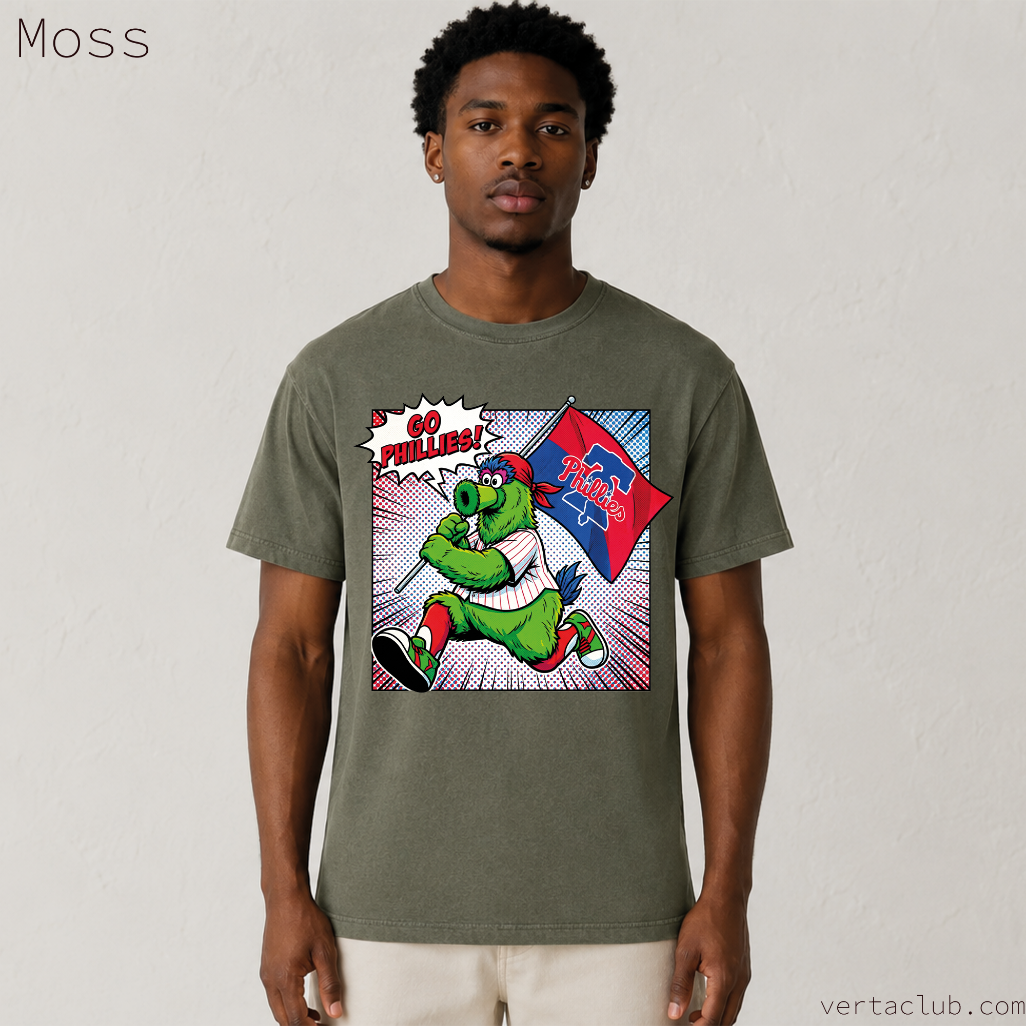Go Philadelphia Mascot Flag Comic Graphic Tee