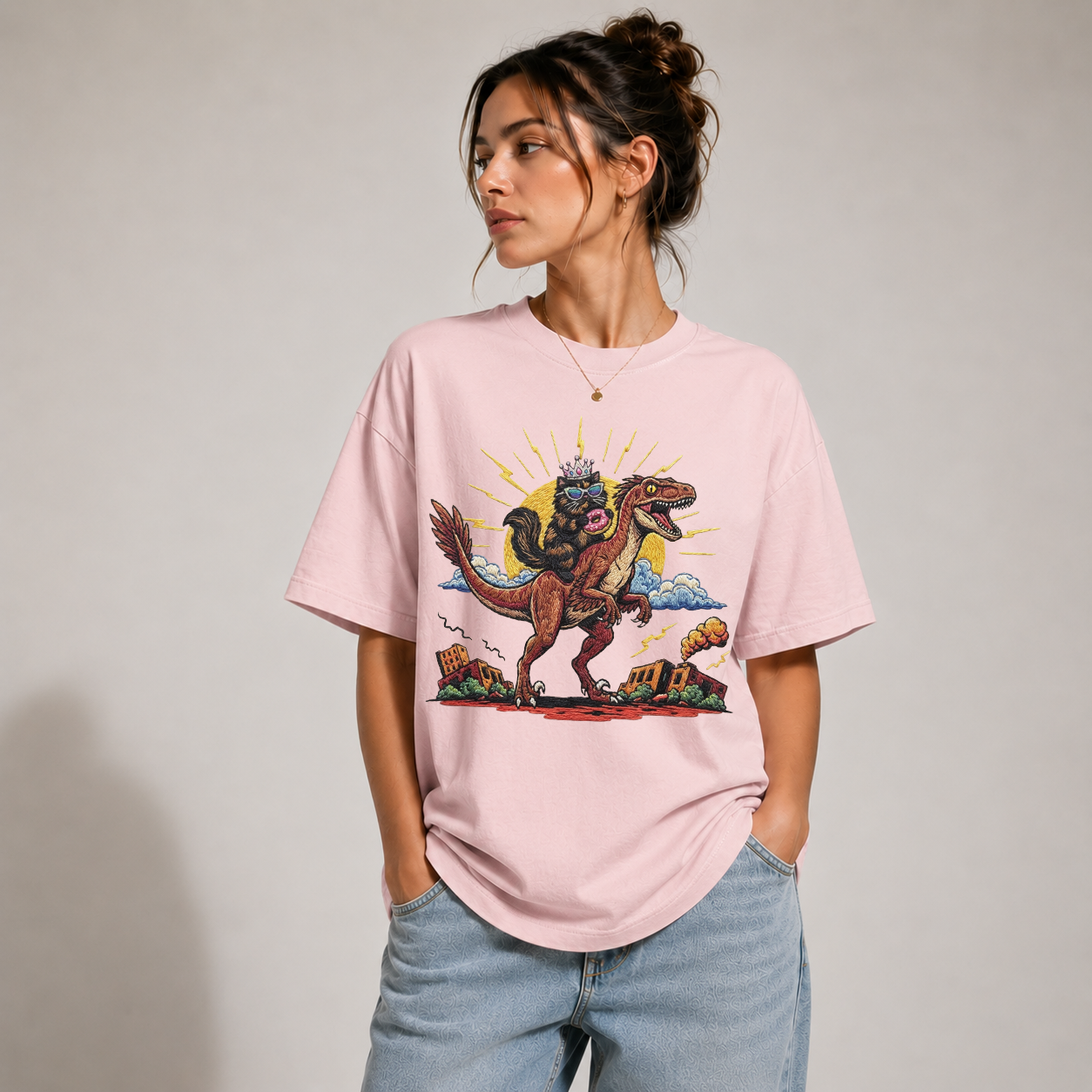 Princess Donut Shirt, Embroidered Look Graphic Tee