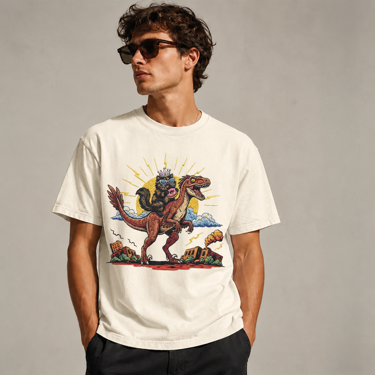 Princess Donut Shirt, Embroidered Look Graphic Tee