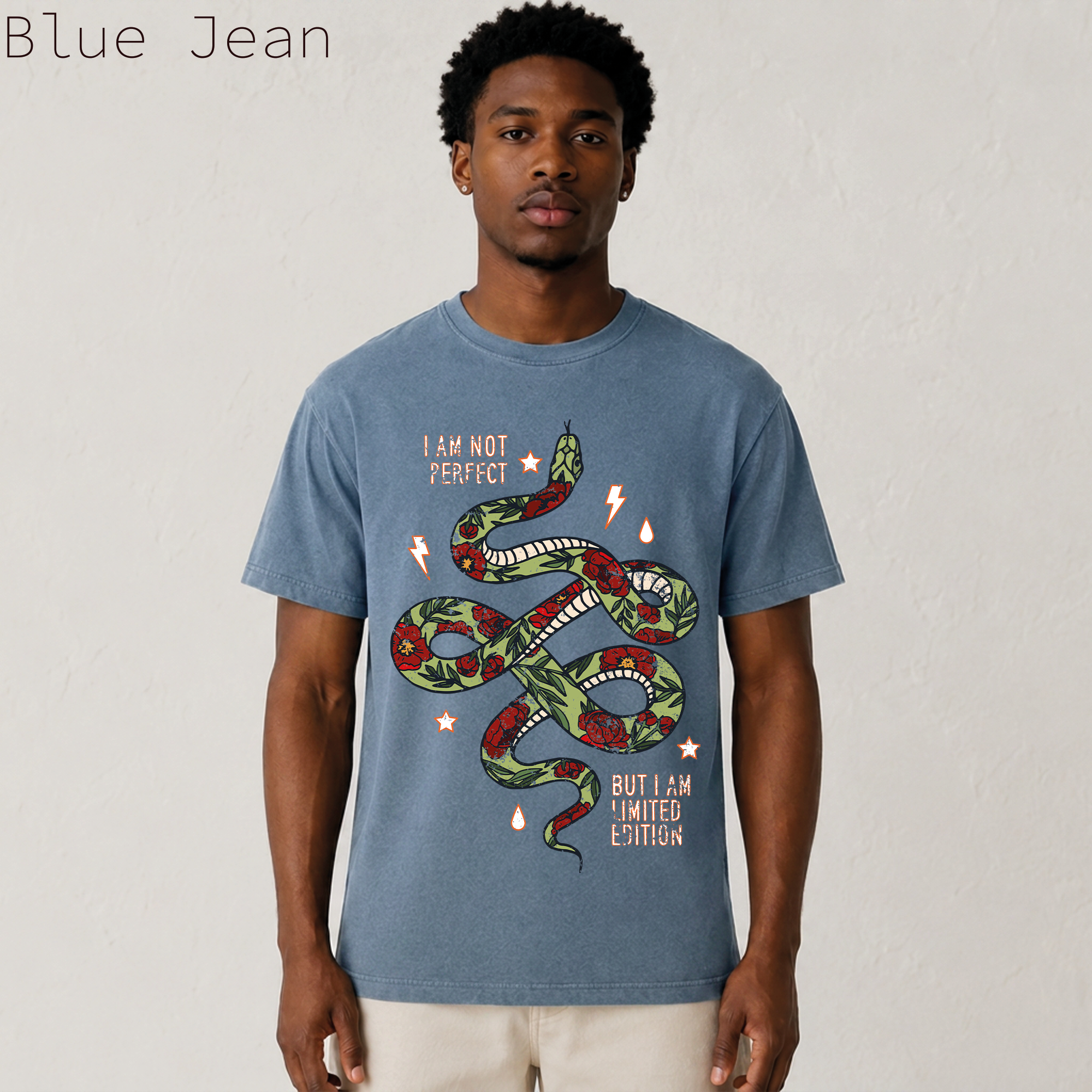 I Am Not Perfect But I Am Limited Edition Snake Floral Graphic Tee