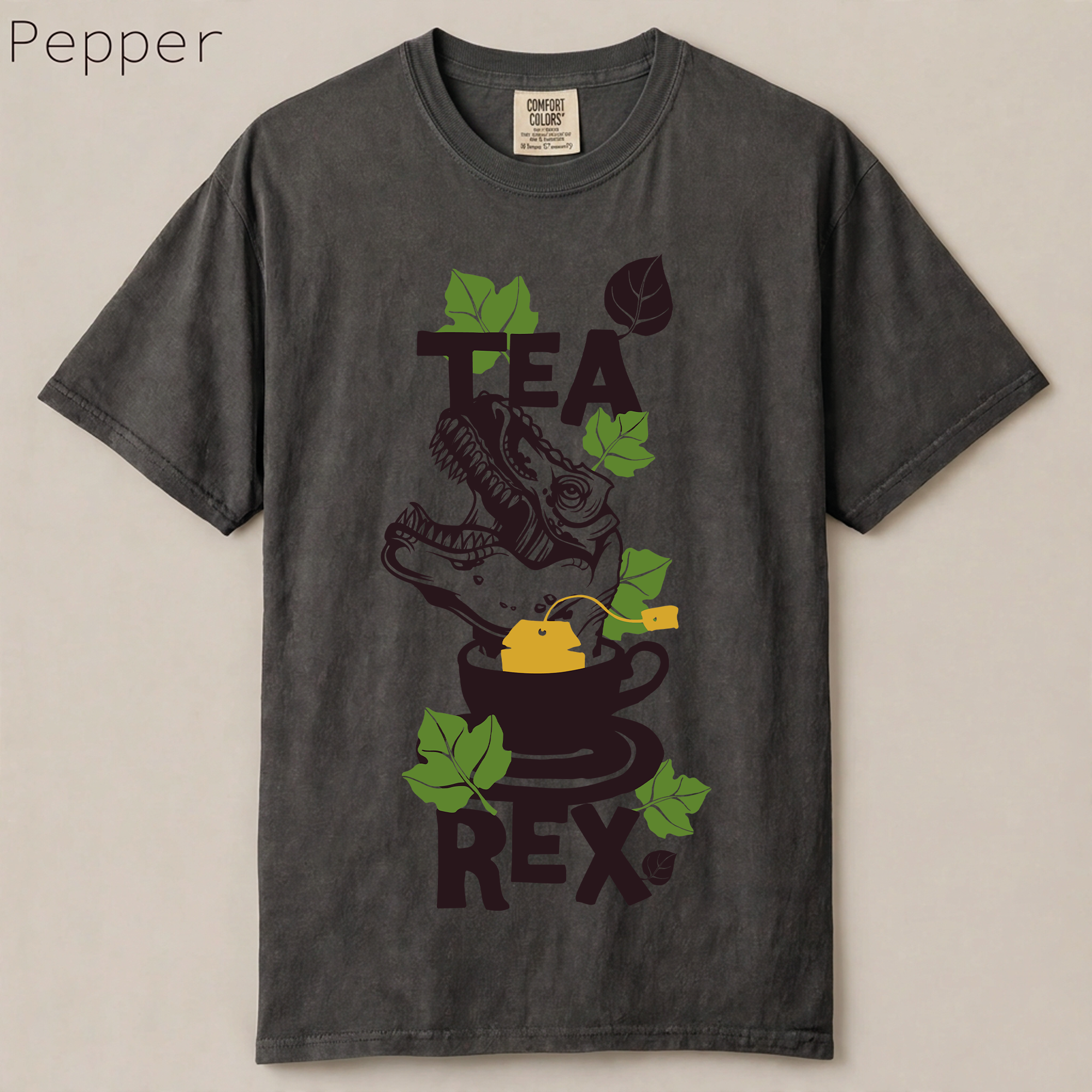 Tea Rex Funny Dinosaur Graphic Tee