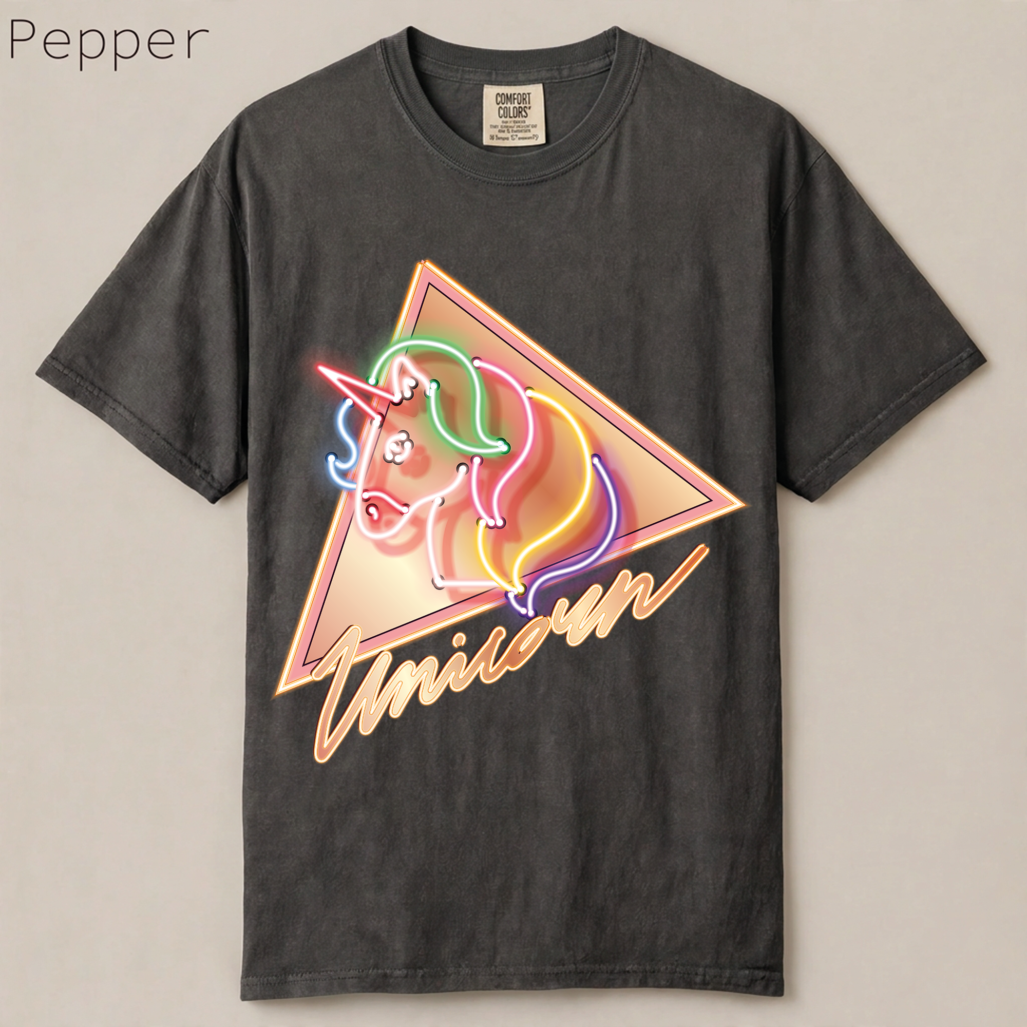 Neon Unicorn Retro 80s Graphic Tee