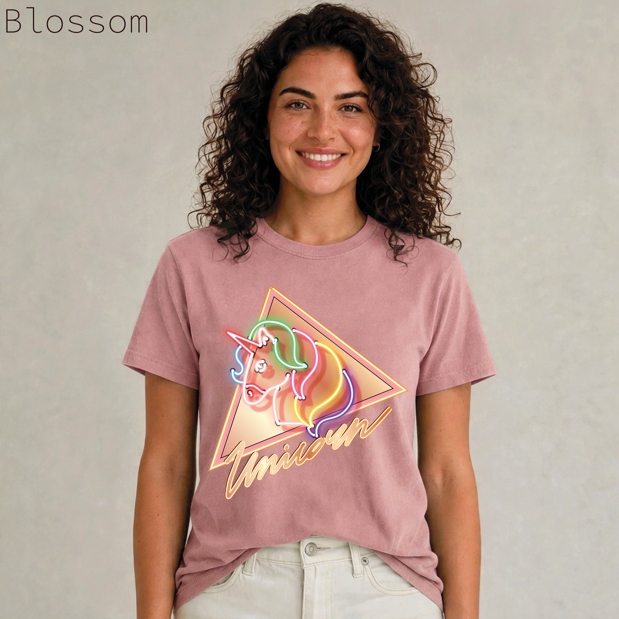 Neon Unicorn Retro 80s Graphic Tee